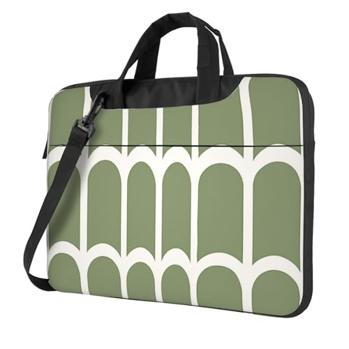 Housse PC 15.6" rembourrée au design arche verte pour une protection élégante et soignée