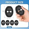 Verazquy Universal 4Pcs Black Silicone Car Door Lock Protectors - Door Latch Covers Accessories Shock Absorption Noise Reduction Covers for Most Cars SUVs Taxis #1