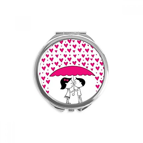 Miroir rond de maquillage compact pour retouche rapide en déplacement