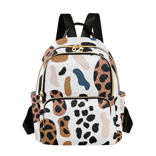Sac à dos tendance pour le travail imprimé léopard convertible femme taille medium