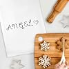 Azeeda 'Angel' White Cotton Tea Towel/Dish Cloth (TW00006746) #4