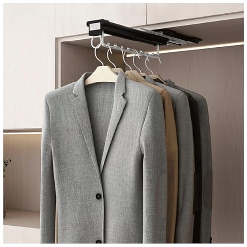 Organizador de ropa corredera LWX con varilla de colgilla de armario resistente