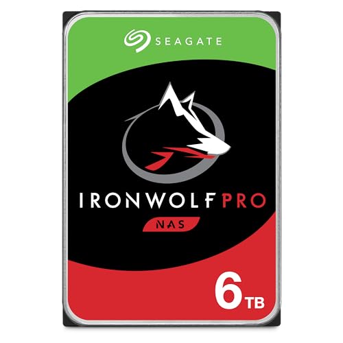 Seagate 6TB IronWolf Pro 3.5 inch 7200 RPM Internal Hard Drive for 1-16 Bay NAS Systems (256MB Cache