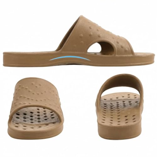 Image of shevalues Shower Shoes for Women Men with Arch Support Quick Drying Pool Slides Lightweight Beach Sandals with Drain Holes