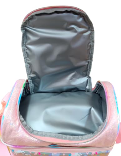 Image of Lunch Bag for Kids, Lunch Bag for Office Men, Women and Kids, Canvas Tiffin Bags for School, Picnic, Work, Carry Bag for Lunch Box and Water Bottle (Unicorn Light Pink)