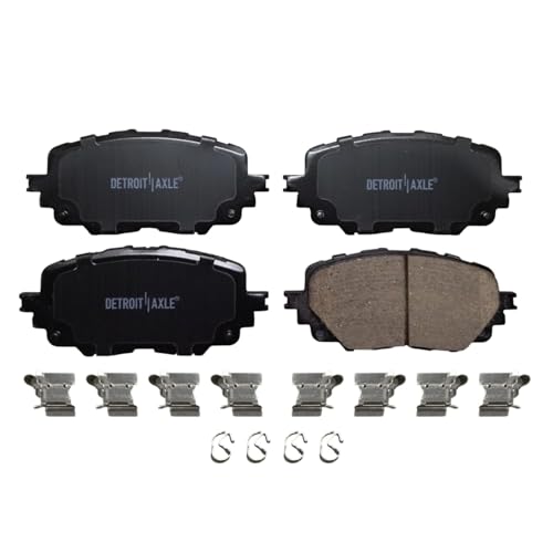 Image of Detroit Axle - Front Brake Kit for Fiat 124 Spider Mazda MX-5 Miata 11.02 inch | inch Disc Brake Rotors Ceramic Brake Pads with Hardware 2017 2018 2019 Replacement