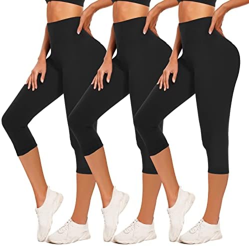 Leggings for Women - Workout Leggings High Waisted Tummy Control Yoga Pants for Workout Running Athletic Cycling Gym - 3 Pack