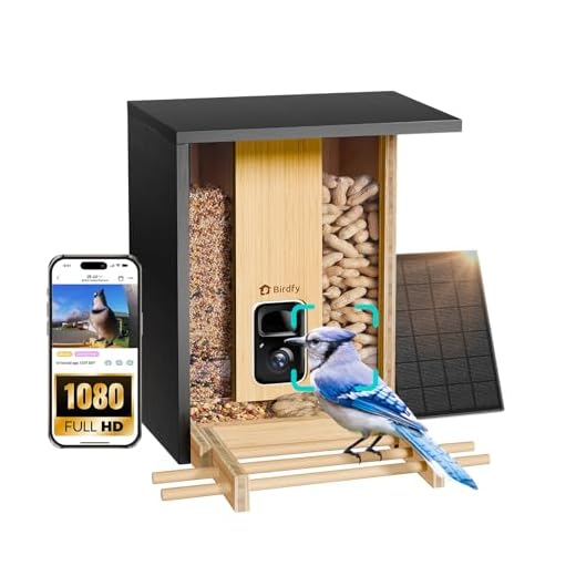 NETVUE Birdfy® AI Smart Bird Feeder with Camera Solar Powered, Permanent AI Identify 6000+ Bird Species & Motion Detection, Renewable Upgraded Bamboo Wood Bird Feeder Camera, Ideal Gift
