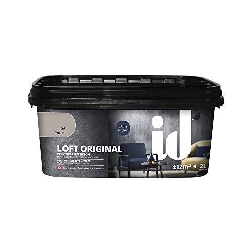 Les Decoratives Loft Beton Originale 2 Lt Pittura Da Parete Effetto Calcestruzzo Loft Beton Original 2 Marca 2 Litri - (Paris)
