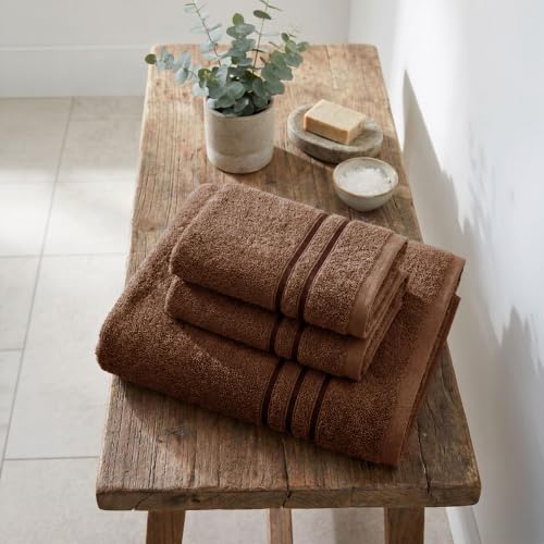 Image of MYTRIDENT Towel Set| Comfort Living | Quick Drying | Travel Friendly | for Men /Women | 3 PC Towel Set | 1 Bath (70 cm x 140 cm) 2 Hand (40 cm x 60 cm) | 100% Cotton 400 GSM - Coconut Shell
