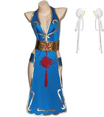 Amazon.com: MESUZ Chun Li Cosplay Sexy Outfit Game Fighter Chun Li