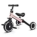 XJD 3 in 1 Kids Tricycles for 1-3 Years Old Kids Trike 3 Wheel Toddler Bike Boys Girls Trikes for Toddler Tricycles Baby Bike Trike Upgrade 2.0, Pink