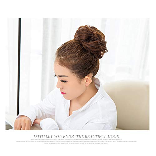 Sunbaca Pedaço de cabelo bagunçado Bun Scrunchie extensão com elástico elástico rabo de cavalo exten