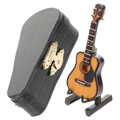 SUPVOX Miniature Guitar Model with Stand 3.14In Tiny Kid Guitar Toy for Educational Play Dollhouse Decoration Portable Musical Learning Gift for Boys and Girls - Les Beatles, Paul McCartney, John Lennon, RIngo Starr, George Harrison SUPVOX Miniature Guitar Model with Stand 3.14In Tiny Kid Guitar Toy for Educational Play Dollhouse Decoration Portable Musical Learning Gift for Boys and Girls