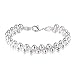 AIUIN Pulsera de Mujer Lisa de Plata de Ley Brazalete de Apertura Estilo Simple Pulsera (Estilo 2)