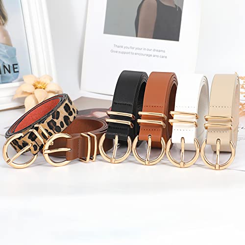 Xzqtive 2 Pack Women Plus Size Leather Belts Fashion Cowhide Black Waist Belt With Solid Pin Buckle For Jeans Pants Dress #TOP3