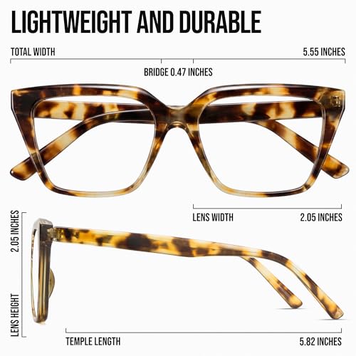 Image of miyya Blue Light Glasses for Women - Oversized UV & Blue Light Blocker Chunky Frames, Stylish Eyewear Access