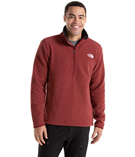 The north face men's birch bowl quarter zip sweatshirt, pomegrana…
