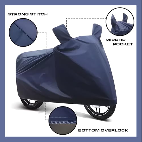 Image of Sulfar Universal Bike Cover UV Protection & Dustproof Bike Body Cover for Two Wheeler Bike Scooter Scooty Activa (Blue)