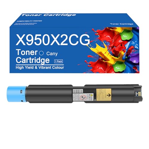 X950 Toner Cartridge Compatible for Lexmark X950 X950X2CG Cyan Toner Cartridges Work for Lexmark X950 X952 X954 X950de X952dte X954dhe Printer