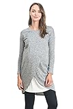 Product Image of the HELLO MIZ Women's Sweater Knit Long Sleeve Maternity Nursing Tunic Dress