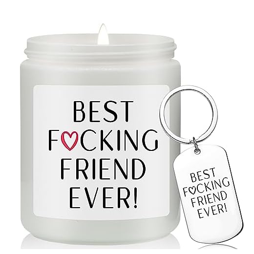 Best Friend Ever - Funny Candle Birthday Gifts for Friend Female, Best Friend, Coworker, Bestie - Friendship Gifts for Women, Best Friend Moving - Lavender Scented Candles with Keychain