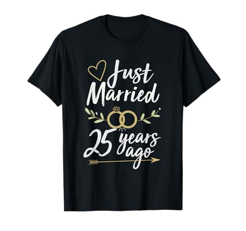 Product Image of the Just Married 25 Years Ago 25th Wedding Anniversary Shirt T-Shirt