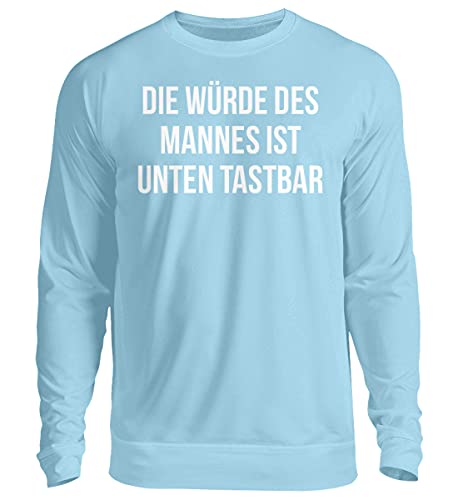 Pull imprimé bleu XXL unisexe au design original et coupe ample