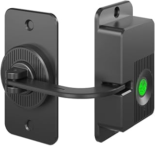 Fingerprint Child Safety Lock For Drawers And Refrigerator Doors, PunchFree Smart Lock System With Quick Fingerprint Access, Suitable For Various Furniture Surfaces(Corner Black)