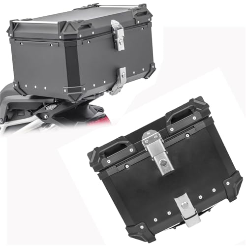 Coffre moto alu 45L noir haut de gamme pour BMW R1250GS et Ducati MTS