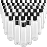 48 Pack 8 oz Clear Plastic Squeeze Bottles with Disc Top Caps Refillable Clear Travel Bottles Containers for Shampoo Lotions Liquid Body Soap Creams