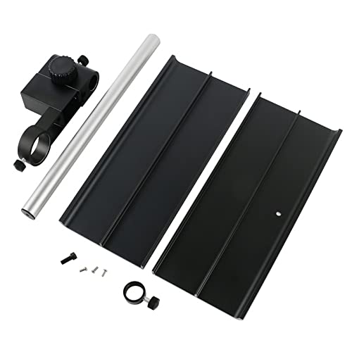 実験用顕微鏡スライド 調整可能なアルミニウム合金ブラケット、40mm 50mmデジタルビデオ顕微鏡カメラ 顕微鏡部品(50mm Ho