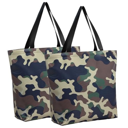 Shinylin Camo Canvas Tote Bag