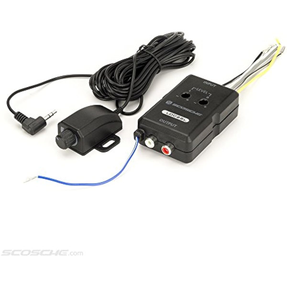 Scosche LOC2SL Line Output Converter Adjustable Amplifier Add On Module for Car Stereo, 2-Channel Signal Sensing Speaker Wire to RCA Adapter with ...