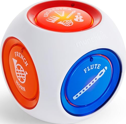 Image of Munchkin Mozart Magic Cube Music Toy for Baby and Toddler - Includes 5 Instrument Sounds, 8 Mozart Songs and Lights