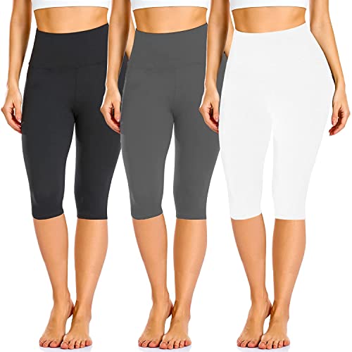 ACTINPUT Leggings Damen 3/4 High Waist Blickdicht Capri Leggings Elastische...