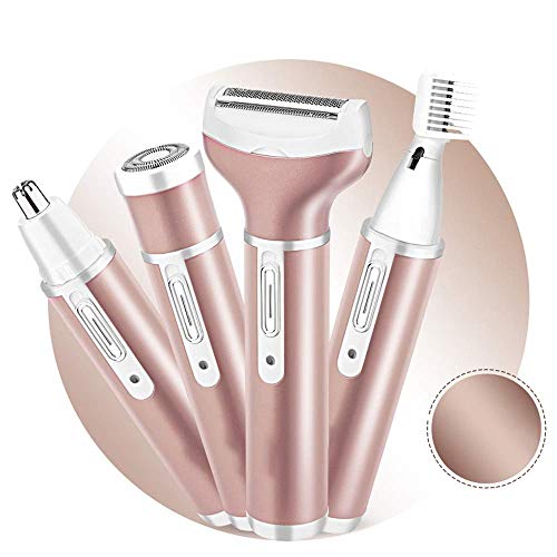 XHCP Nose Hair Trimmer Electric Nose Hair Trimmer Nose and Ear Hair Removal Tool Safe Mute Cleaner Stainless Steel Shaving Ravor for Bikini (Color : Gold Rose)
