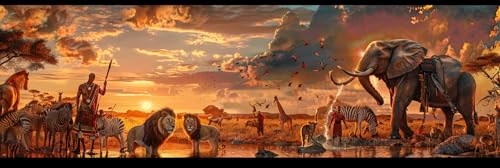 Peinture diamant broderie animal prairie 5D DIY grand format 60x180cm