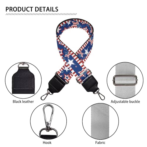 Image of Adjustable Purse Strap Replacement, Wide Shoulder Canvas Bag Strap, Crossbody Handbag Strap