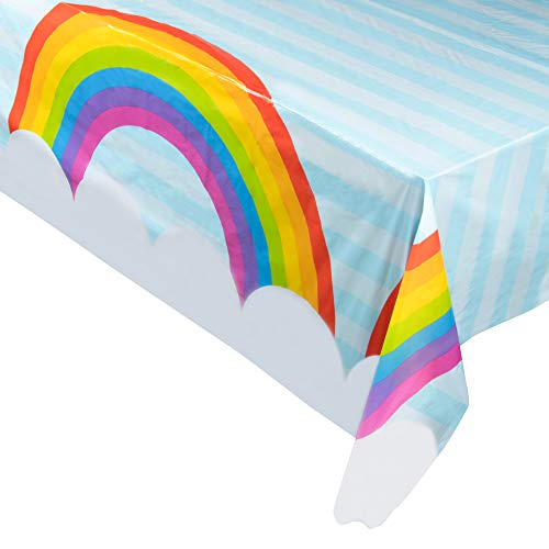 Rainbow Plastic Tablecloth