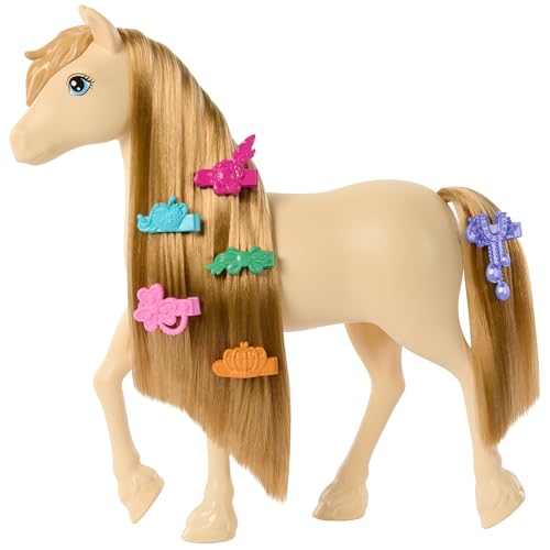 Barbie – LES MYSTÈRES DE BARBIE - À la Poursuite du Cheval Perdu, Poney et accessoires Crinière très longue à coiffer (les styles peuvent varier), HXJ36 – Image 5
