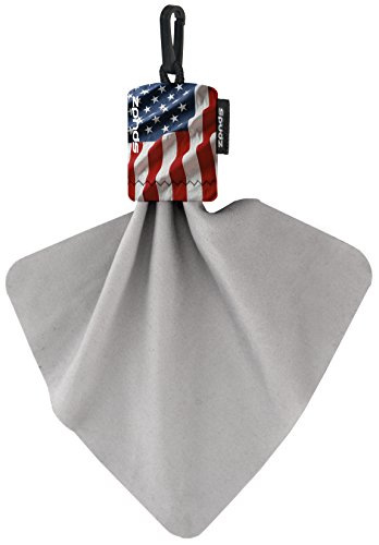 Alpine Innovations - Spudz Classic - Microfiber Cloth, Screen Cleaner, and Lens Cleaner in Compact Pouch - 10x10 - American Flag