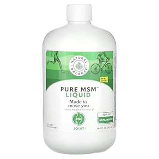 Natural Balance Pure MSM Liquid - 700 mg - Unflavored - Joint Support Supplement - Lab Verified for Purity and Potency - 60-Day Money-Back Guarantee - 48 Servings, 16 Fl. Oz.