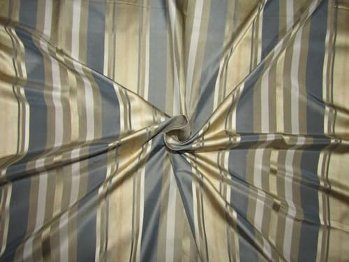 Taffetas de soie véritable sans plis mous - Tissu rigide rayé 137cm