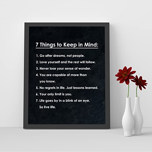 American Luxury Gifts 7 Things To Keep In Mind- Inspirational Postive Quotes Wall Art, Modern Typographic Design, Motivational Wall Print For Home Decor, Office & School Decor. Perfect Life Lessons For All! Unframed-8X10 Inch thumb #6