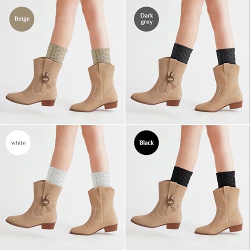 Image of Clothirily Boot Socks for Women, Knitted Leg Warmers for Winter Boots
