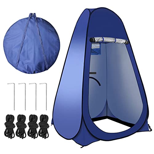 Pop-Up-Tent-Upgrade-Privacy-Shower-Tent-Portable-Outdoor-Sun-Shelter-for-Toilet-Camping-Biking-Beach-Blue