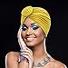 SATINIOR 6 Pcs Turbans Head Wrap for Women Chemo Head Wraps Stretch Soft Pre Tied Knot Fashion Cancer Hat Turban Headwear Cap(Yellow, Green, Purple, Black, Gray, Wine Red)