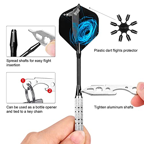 Cyeelife-Steel Tip Darts 20G,12 Aluminium Shafts+16 Flights+Sharpener+Tool+16 Protectors,For Beginners House Darts #TOP5
