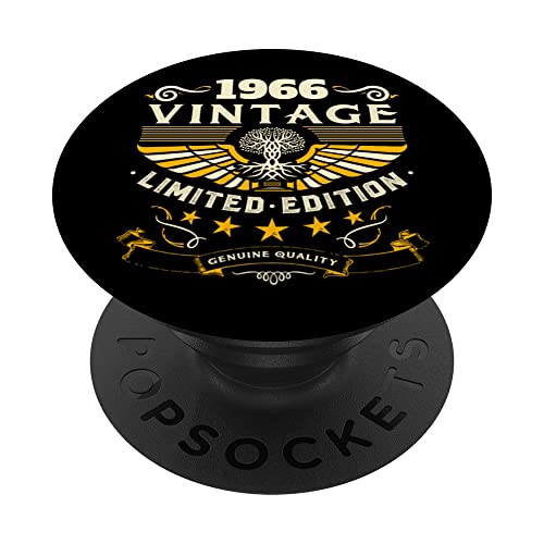 Retro 1966 Birthday Pop Socket divertido regalo de cumpleaños 1966 1966 PopSockets PopGrip Intercambiable